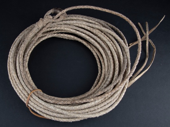 83 Ft. Braided Reata with leather and rawhide Hondo. This is certainly one