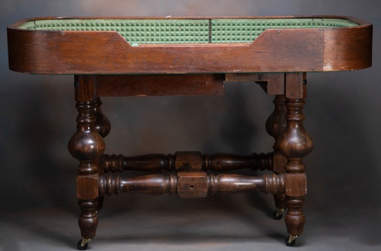 Rare antique, one dealer Crap Table, circa 1880s. These smaller tables were