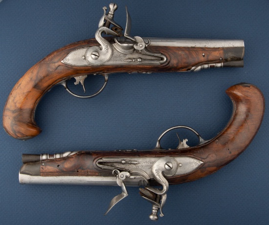 A beautiful matched pair of Flintlock Belt Pistols by famous firearms maker