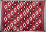 Early Navajo Wearing Blanket with unique design, showing great lazy lines,