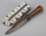 Hand made Side Knife with wooden handle, 5 1/2