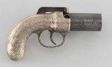 GOLD RUSH PEPPERBOX-SILVER FRAME, .22 caliber. Made on the style of the All