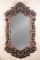 Fantastic, highly carved quarter sawn oak antique beveled Hanging Mirror. Mirror has a 5
