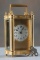 Antique brass Carriage Clock, circa 1890-1910, key wind, spring driven, appears to be complete with