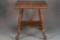 Ornate, antique carved Parlor Table with large Tiffany type glass ball feet, circa 1900-1910, carved