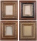 Very unique collection of four beautiful antique oak and gilt Frames. Overall very nice condition in
