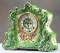 Antique Ansonia China Clock (green), circa 1915, 8-day time and strike with open escapement. China c