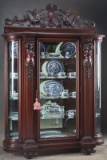 ATTENTION COLLECTORS OF CARVED R.J. HORNER FURNITURE! Incredible antique, hand carved mahogany, curv