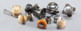 This lot consists of seven items to include: (1) Four Suicide Knobs, three are celluloid, one is alu