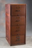 Antique quarter sawn oak four drawer File Cabinet manufactured by 