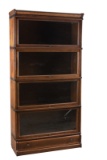 Antique quarter sawn oak four stack Lawyer Bookcase, with very desirable 12