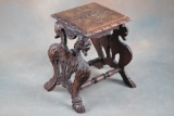 Heavily carved antique JardiniÃ¨re Stand with carved winged lions, 19