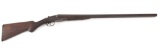 SOLD AS WALL HANGER: An early double barrel Shotgun, left locking plate appears to be marked 
