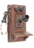 Antique oak Wall Telephone made by 