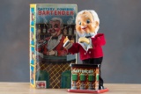 Vintage battery operated Bartender, on a scale from one to ten hes is a nine. Sold in original fragi