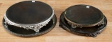This lot will consist of a collection of four vintage Plateau Mirrors on footed bases. One measures