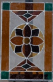Leaded and stained glass Window, 15 3/4