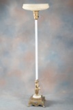 Antique Torchiere Lamp, circa 1920-1925, with fancy marble footed base, 65
