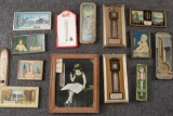 This lot consists of a collection of 14 advertising Thermometers to include: 