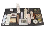 This lot consists of a collection of 17 advertising Thermometers to include: 