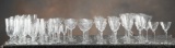 Collection of 70 pieces of mixed pattern, etched Crystal Stemware to include: 12 Water Glasses; 6 Co