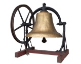 ATTENTION COLLECTORS OF OLD TOWER BELLS: This large antique cast iron Tower Bell, circa 1850-1870, i
