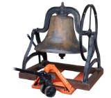 ATTENTION COLLECTORS OF OLD CHURCH TOWER BELLS: This early antique cast iron Church Tower Bell is ma
