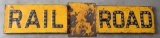 Vintage yellow single Sign marked 