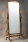 Incredible antique solid brass Chevelle Mirror, circa 1900, with elaborate rope twist border and cla