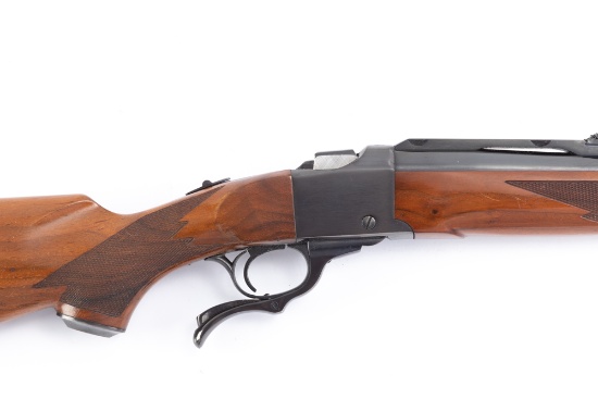 Ruger No. 1 Model, .375 H&H caliber, Serial Number 132-01719, manufactured in 1980, 24" barrel.  Fit