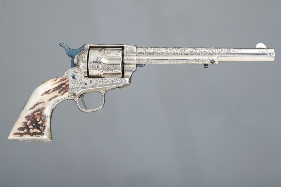 Antique Colt SAA Revolver, .45 caliber, SN 97905, manufactured 1883, six-shot, 7 1/2" barrel. Revolv