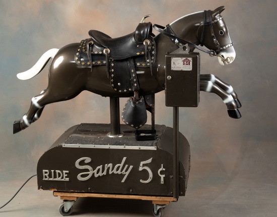 Mechanical 5 cent, coin-op Kiddie Ride Horse, circa 1950, Model 600 manufactured by United Tool & En