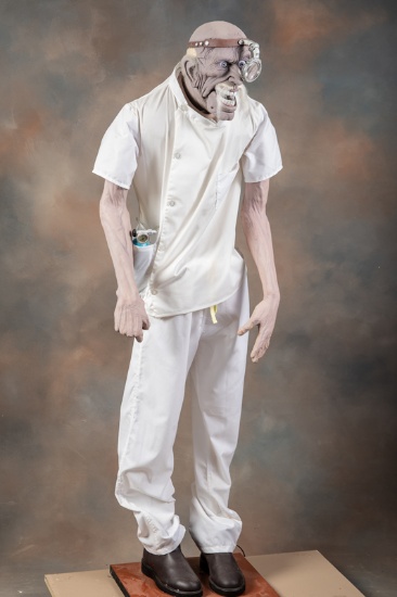Mechanical life size Dentist/Barber Mannequin. When plugged in he shakes and chatters his teeth. Cha