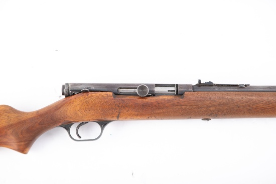 Springfield Model 87A, .22 S-L-LR caliber, 23" barrel tube fed Semi-Auto in normal condition for age