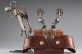 Three-piece Bit and Spur Set by noted Texas Bit & Spur Maker the late Carl Hall, single mounted Spur
