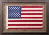 Framed Flag of the United States of America with 50 stars, in high quality custom frame that measure