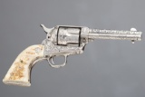 Antique Colt SAA Revolver, .41 caliber, SN 167391, manufactured 1896, nickel finish, 4 3/4