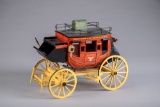 Miniature wooden Wells Fargo Stage Coach, appears to be handmade & hand painted. Shows great detail,