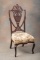 Antique high back mahogany Slipper Chair, circa 1910, with pierce carved back, excellent finish and