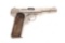 F-N Model 1922, 7.65 (32 ACP) caliber, Serial Number 278411.  Well used Nickel finish Pistol with wo