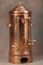 Solid copper commercial type Urn with porcelain liner and brass fittings. Brass label on front marke