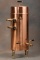 Solid copper commercial type Urn on brass legs with brass fittings, measures 40