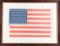 Custom framed American Flag with 44 stars. Frame measures 29 1/4