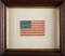 This lot consists of two custom framed Flags, one is the American Flag that measures 13 1/2