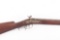 Early Half Stock Percussion Rifle with double set trigger, approximately .45 caliber bore, 41
