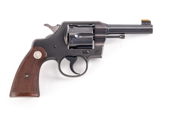 Colt Official Police Model, .38 Special caliber, Serial Number 596035, manufactured in 1936, 4" barr