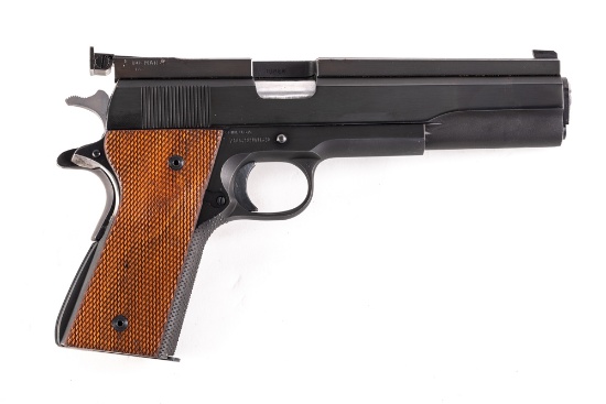 Colt Government Model, .45 ACP caliber, Serial Number 7DG99069, manufactured in 1975, 6" barrel.  Cl