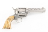 ONE of a pair of matching Colt SAAâ€™s, SN 262AM. This is a tastefully engraved Colt Single Action A