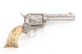 ONE of a pair of matching Colt SAAâ€™s, SN 5600AM. This is a tastefully engraved Colt Single Action