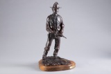 Original Bronze Western Sculpture by noted Wyoming Artist Skip Glomb (1935-1988), titled 